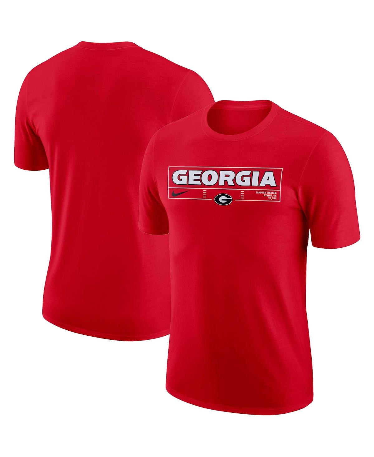 Shop Nike Men's  Red Georgia Bulldogs Wordmark Stadium T-shirt