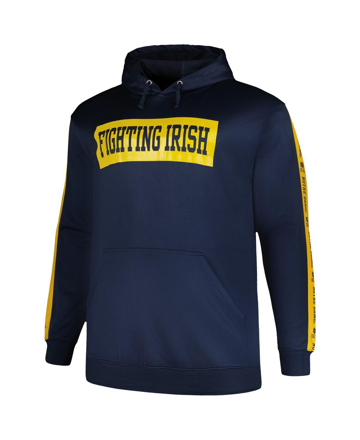 Men's ProfileNotre Dame Fighting Irish Big and Tall Fleece Pullover Hoodie - Navy