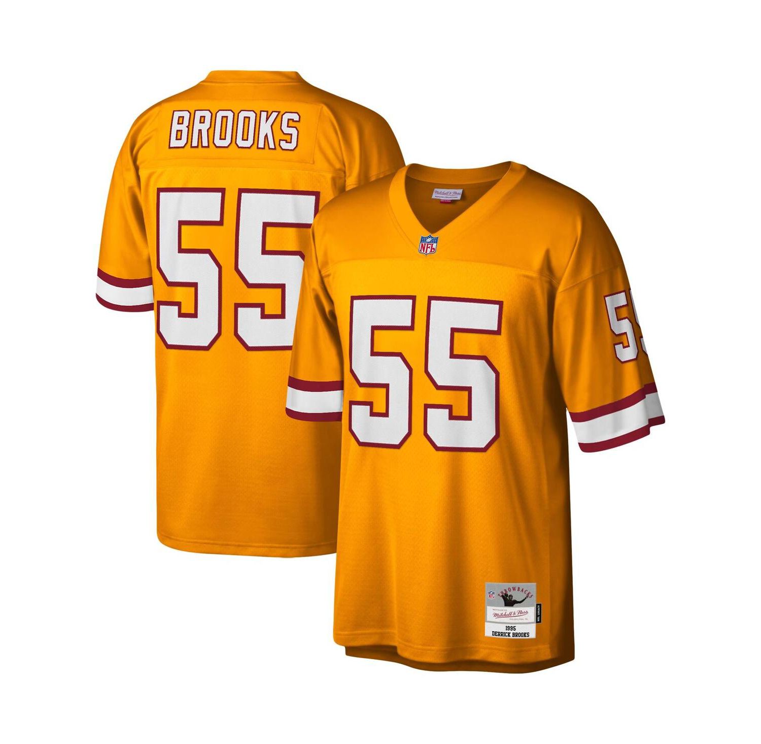 Men's Derrick Brooks Orange Tampa Bay Buccaneers Big and Tall 1995 Legacy Retired Player Jersey