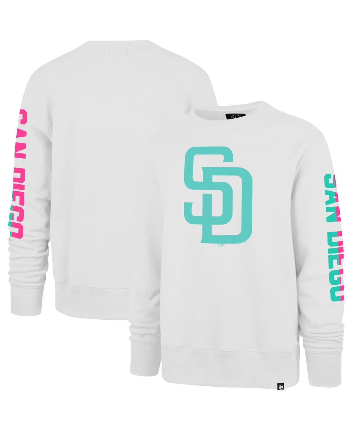 47 Brand Men's ' White San Diego Padres City Connect Legend Headline Pullover Sweatshirt