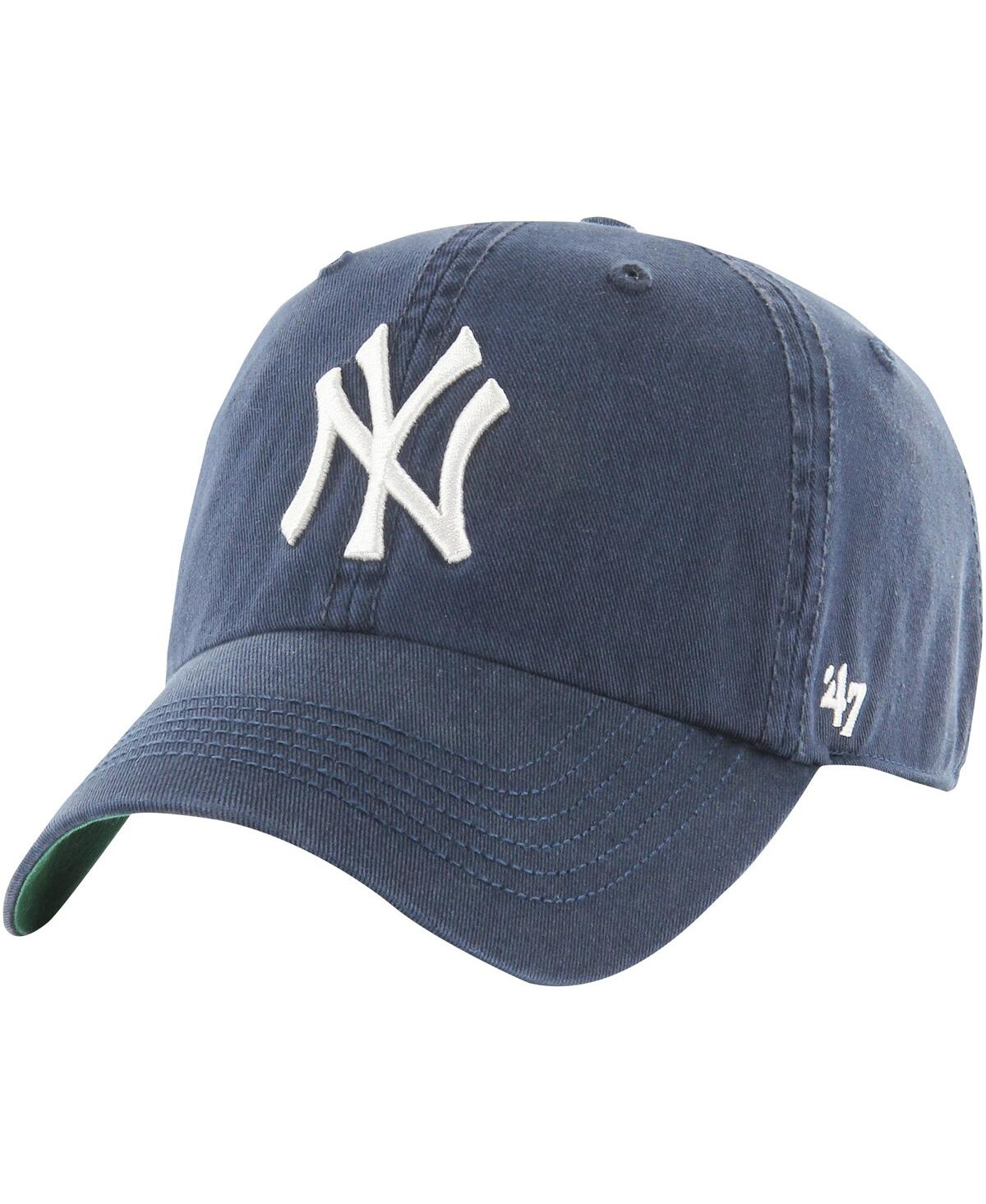 Shop 47 Brand Men's ' Navy New York Yankees Sure Shot Classic Franchise Fitted Hat
