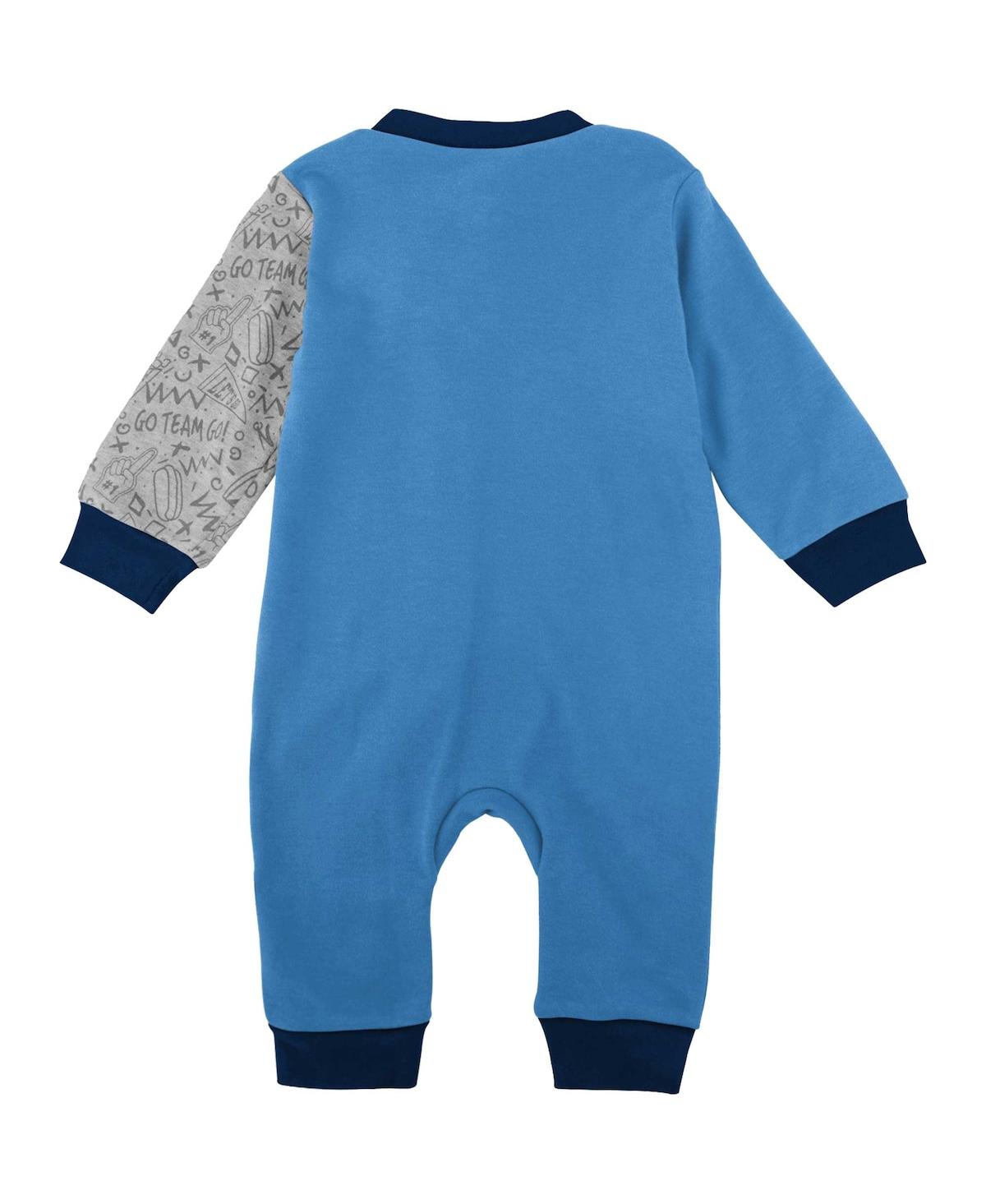 Outerstuff Infant Light Blue North Carolina Tar Heels Playbook Two-tone Sleeper In Light Blue