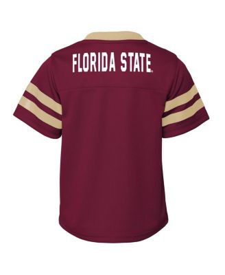 Toddler Boys and Girls Garnet Florida State Seminoles Two-Piece Red Zone Jersey and Pants Set