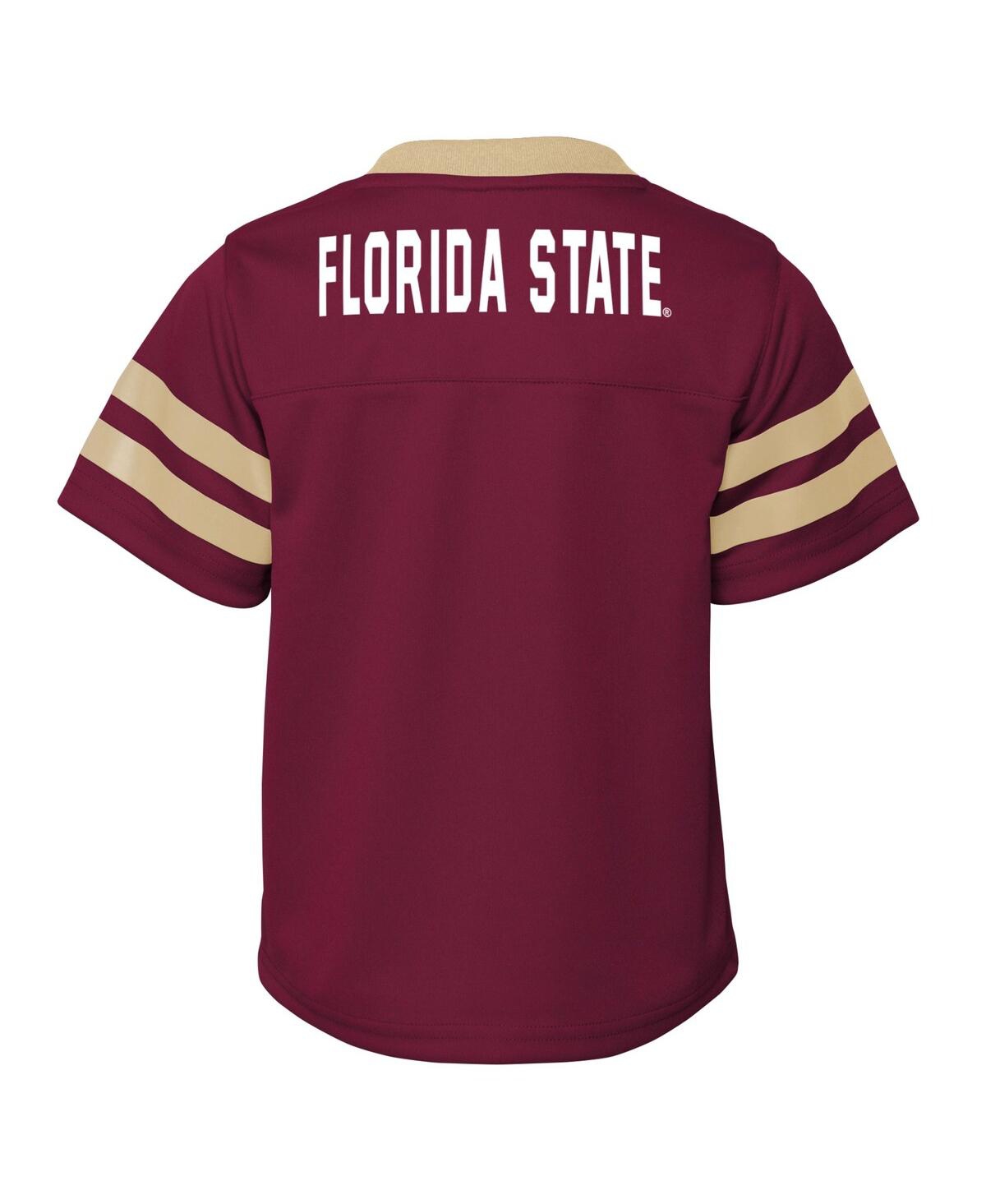 Outerstuff Toddler Boys And Girls Garnet Florida State Seminoles Two-piece Red Zone Jersey And Pants Set In Garnet