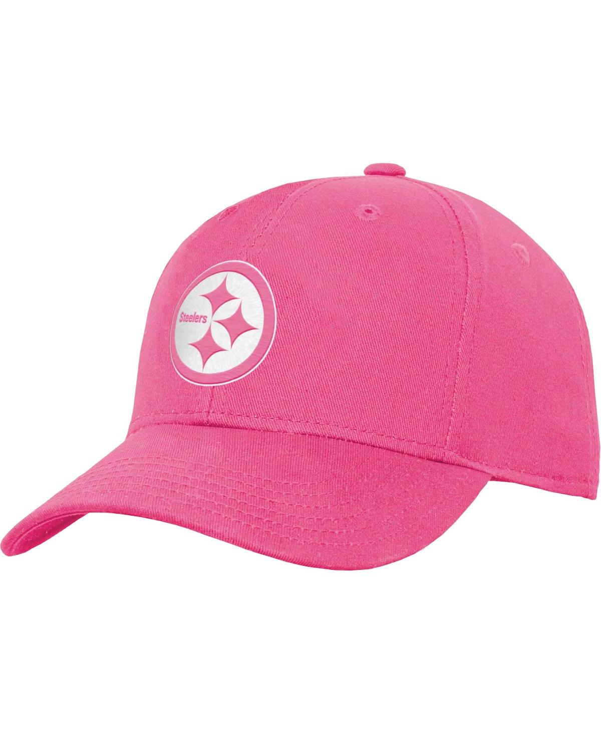 Outerstuff Kids' Girl's Youth Pink Pittsburgh Steelers Adjustable Hat