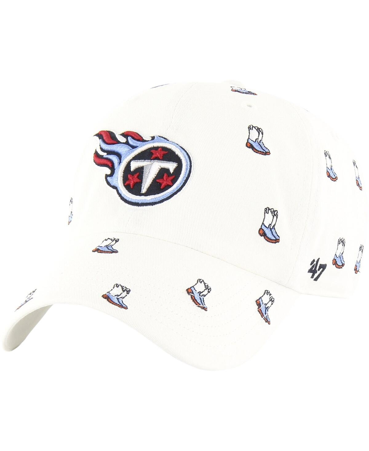 47 Brand Men's And Women's ' White Tennessee Titans Confetti Clean Up Adjustable Hat