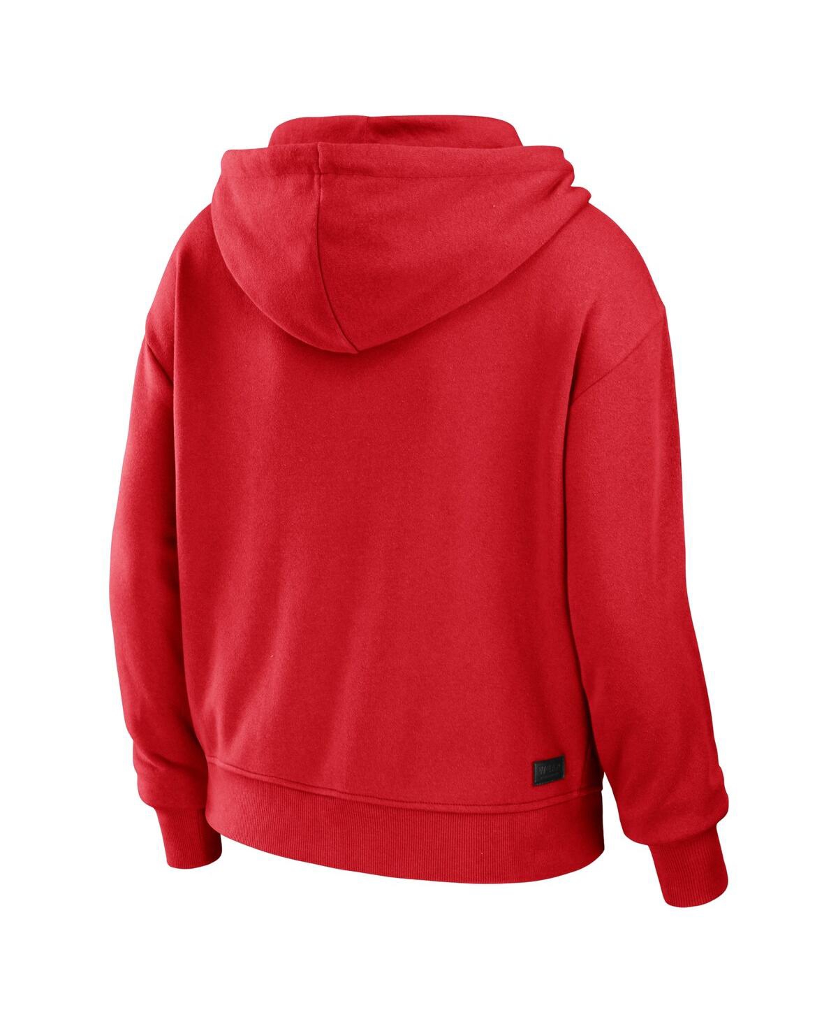 Shop Wear By Erin Andrews Women's  Red Maryland Terrapins Colorblock Full-zip Hoodie Jacket