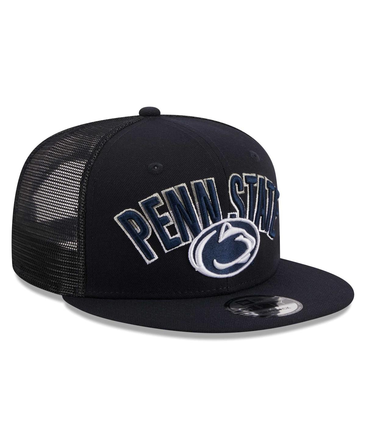 Men's New EraPenn State Nittany Lions Grade Trucker 9FIFTY Snapback Hat - Navy