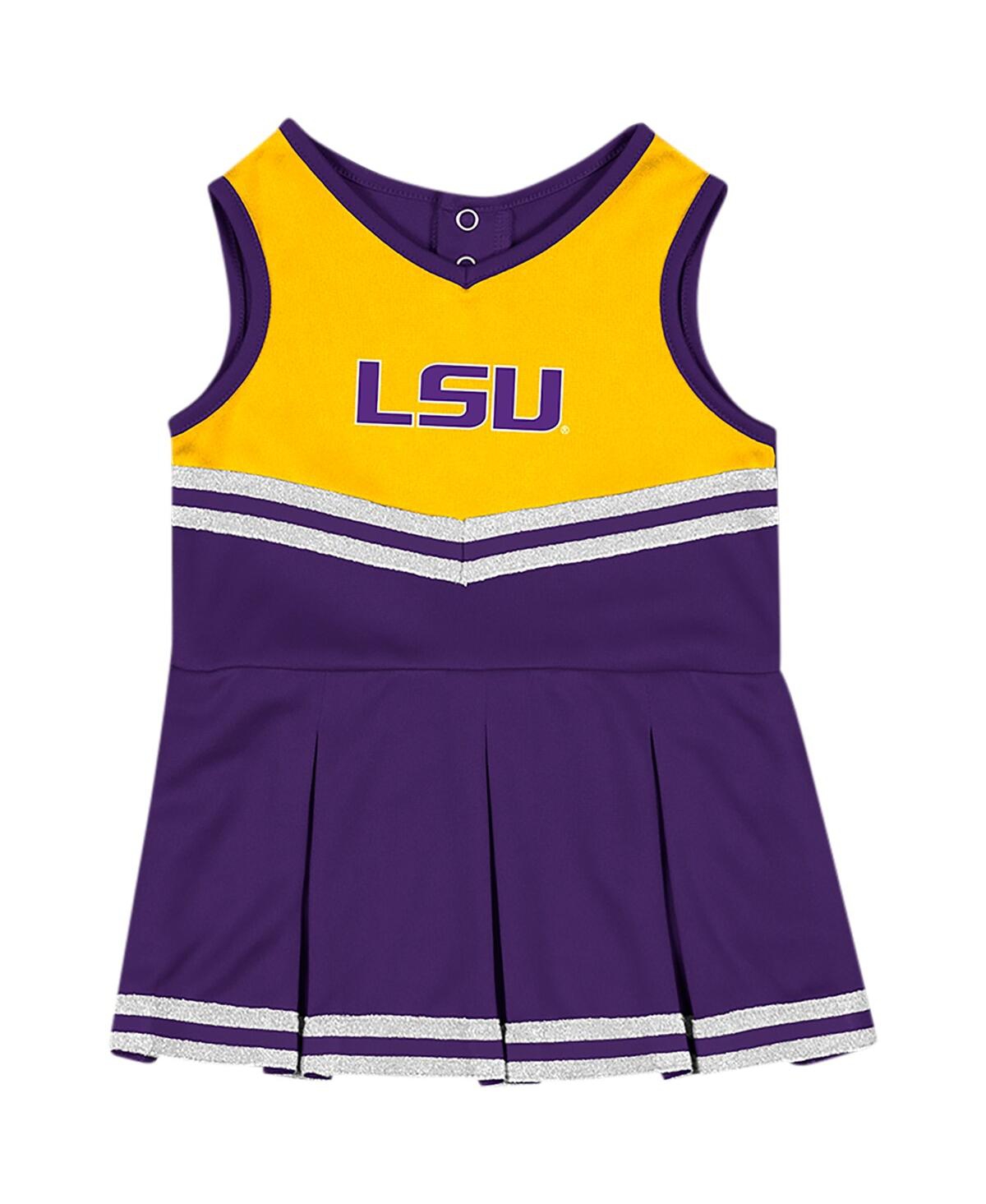 Girls Infant ColosseumLsu Tigers Time For Recess Cheer Dress - Purple