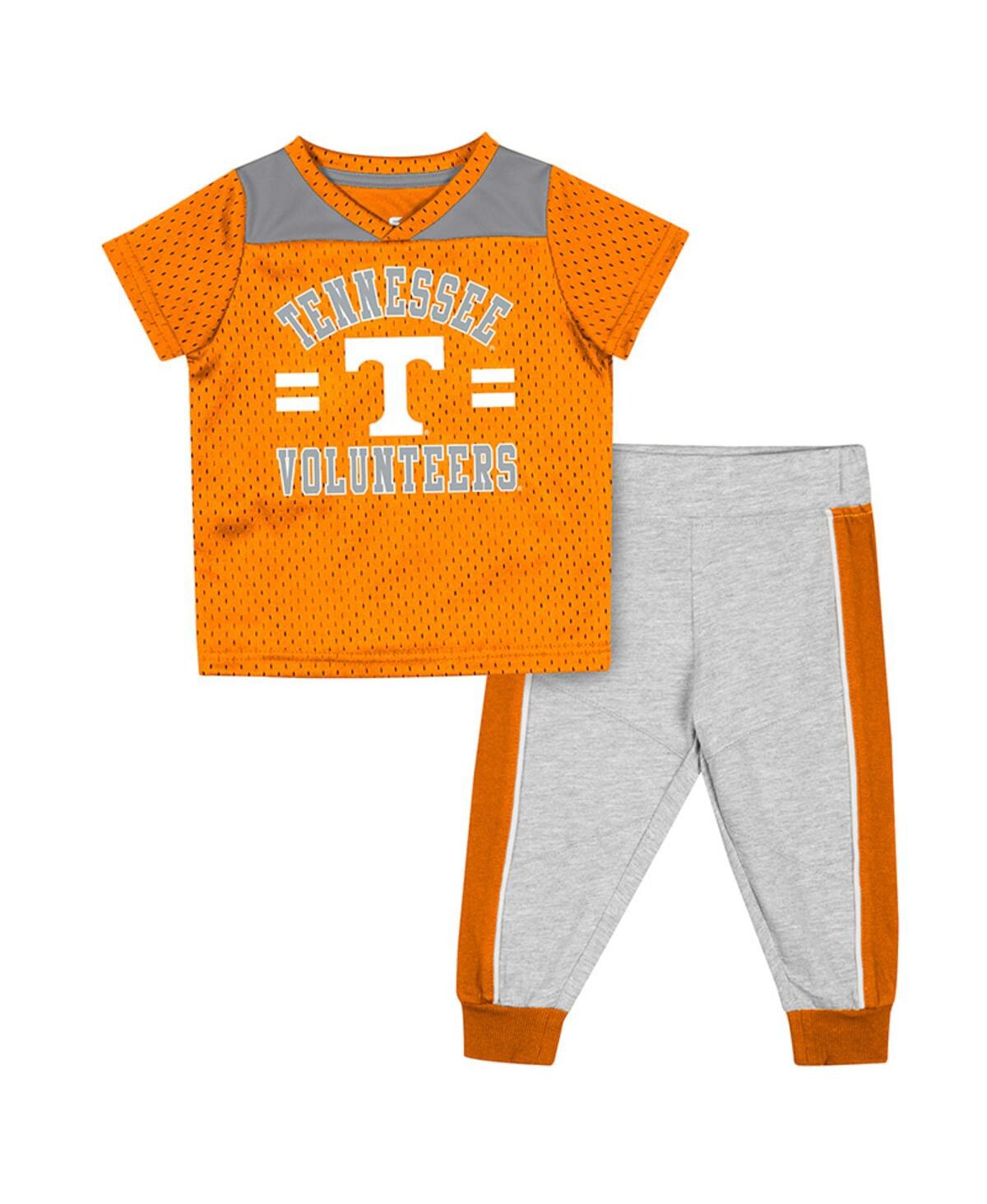 Colosseum Babies' Toddler Boys And Girls  Tennessee Orange, Heather Gray Tennessee Volunteers Ka-boot-it Jers In Tennessee Orange,heather Gray