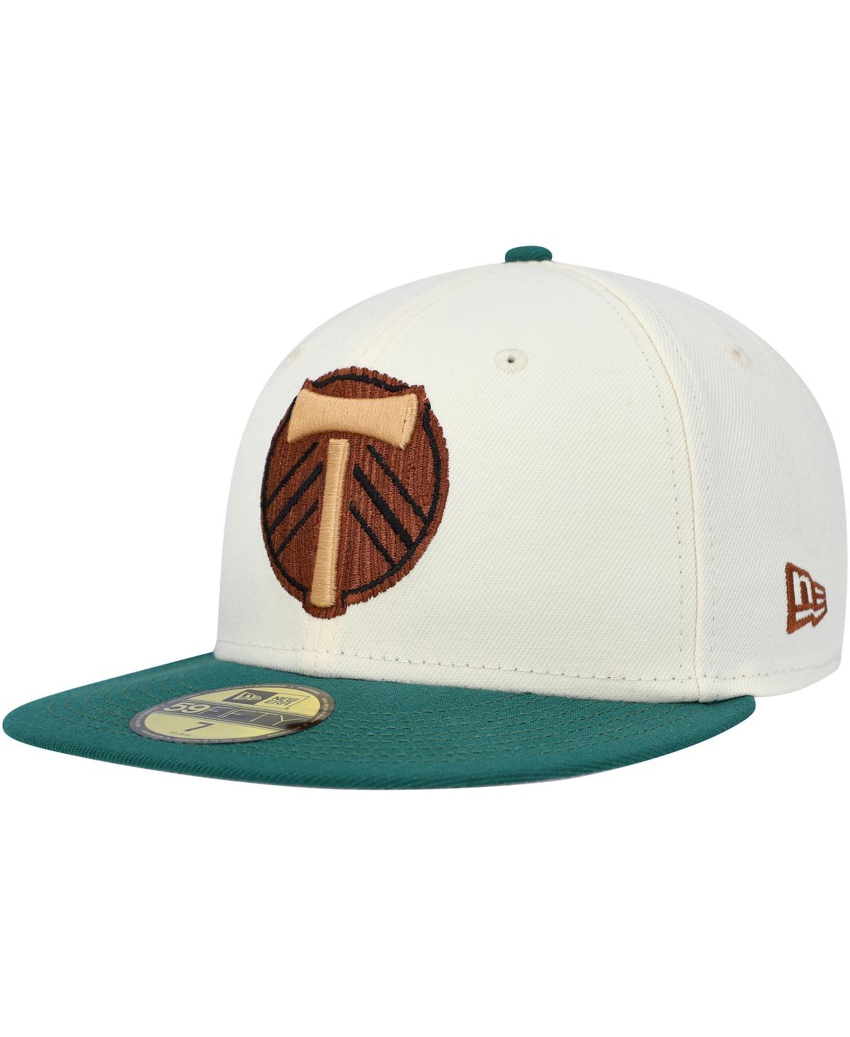 Men's New EraPortland Timbers Wood grain 59FIFTY Fitted Hat - Cream