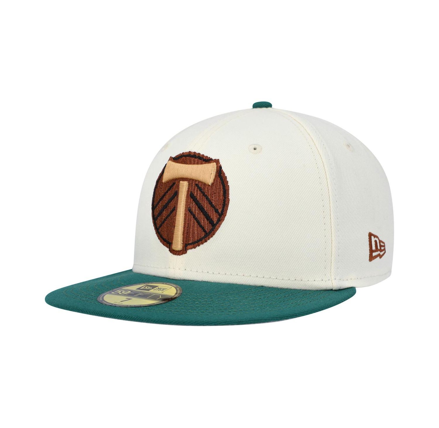 Men's Cream Portland Timbers Wood grain 59FIFTY Fitted Hat