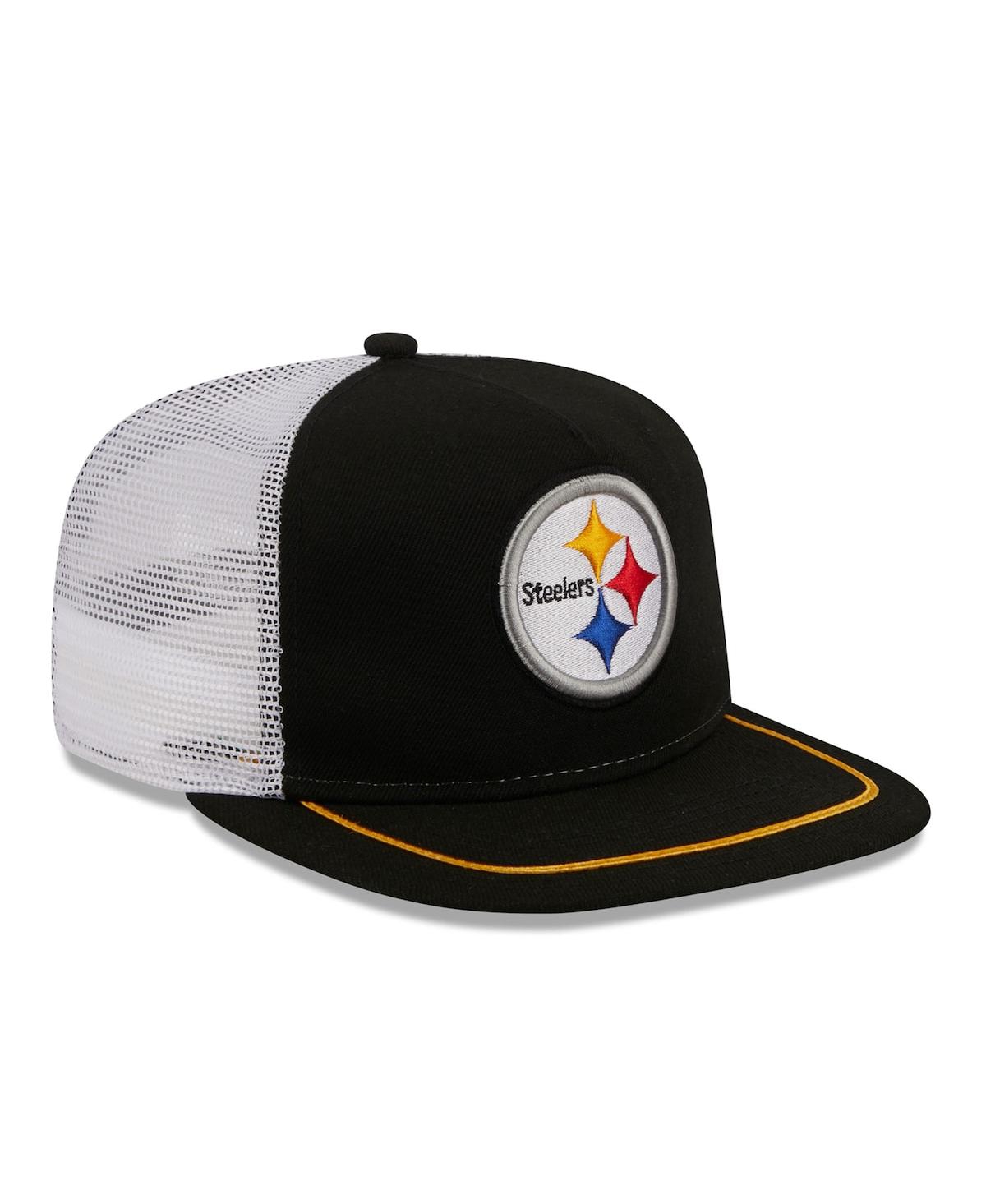 Men's New Era White Pittsburgh Steelers Original Classic Golfer Snapback Hat - White