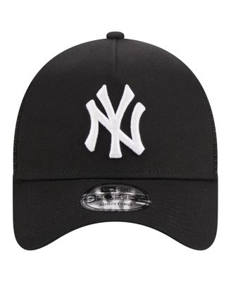 Men's Black New York Yankees A-Frame 9FORTY Trucker Adjustable Hat