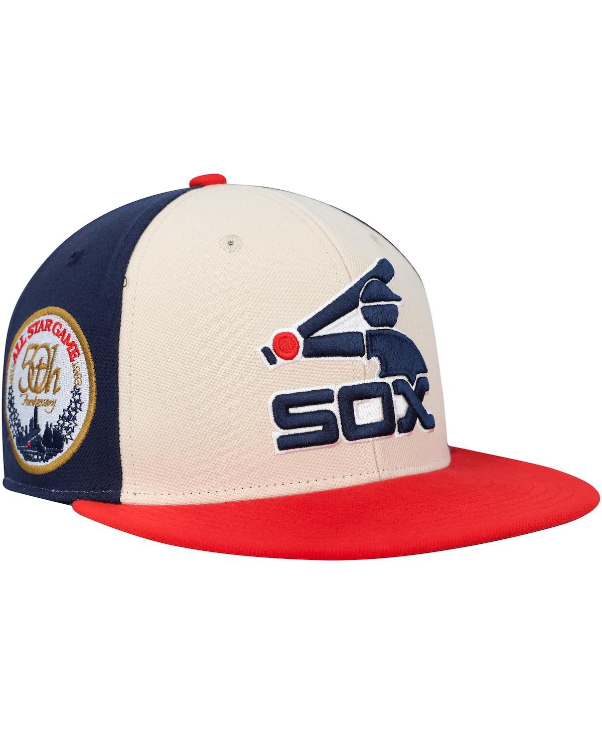 Mitchell & Ness Men's  Cream, Red Chicago White Sox Home Field Fitted Hat In Cream,red