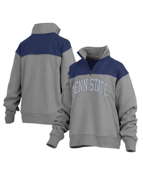 Женские куртки Pressbox Women's Gray Penn State Nittany Lions Avon Fleece Quarter-Zip Jacket