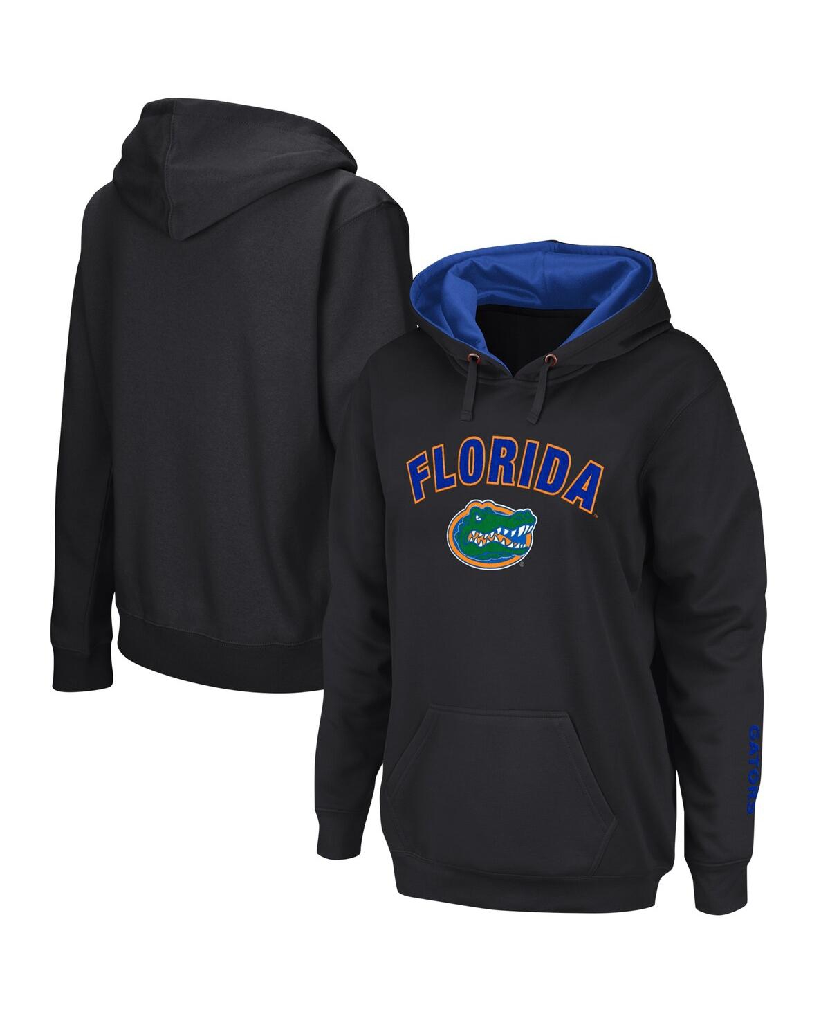 Women's Colosseum Black Florida Gators Arch and Logo Pullover Hoodie - Black