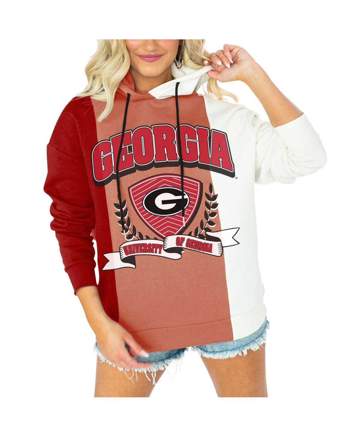 Shop Gameday Couture Women's  Red Georgia Bulldogs Hall Of Fame Colorblock Pullover Hoodie