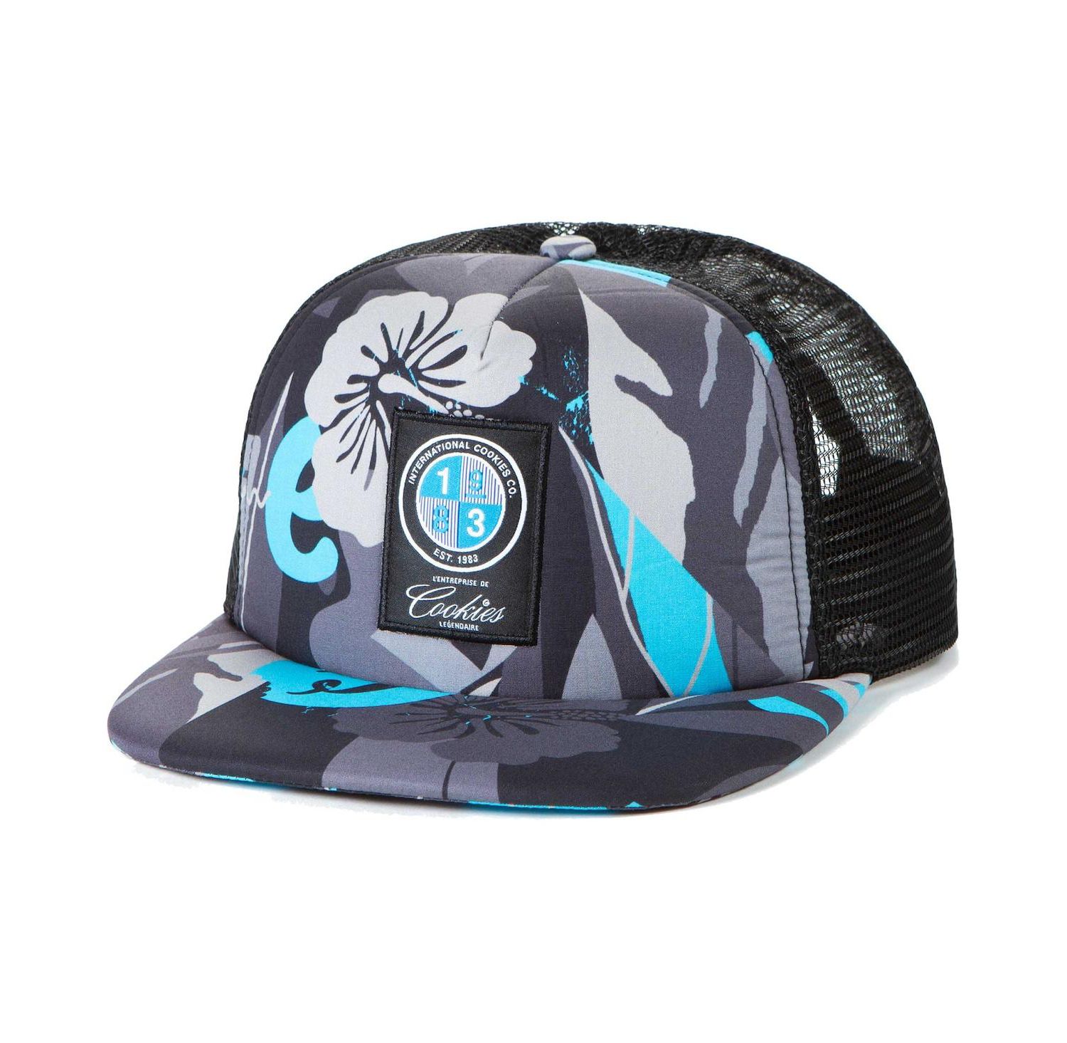 Men's Clothing Black Corsica All-Over Print Trucker Snapback Hat