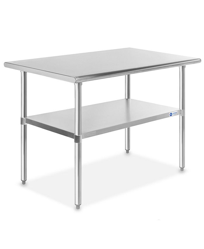 GRIDMANN 48 x 30 Inch Stainless Steel Table w/ Undershelf, NSF ...