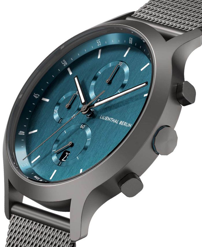 Lilienthal Berlin Men's Myth Chronograph Gunmetal Stainless Steel Mesh