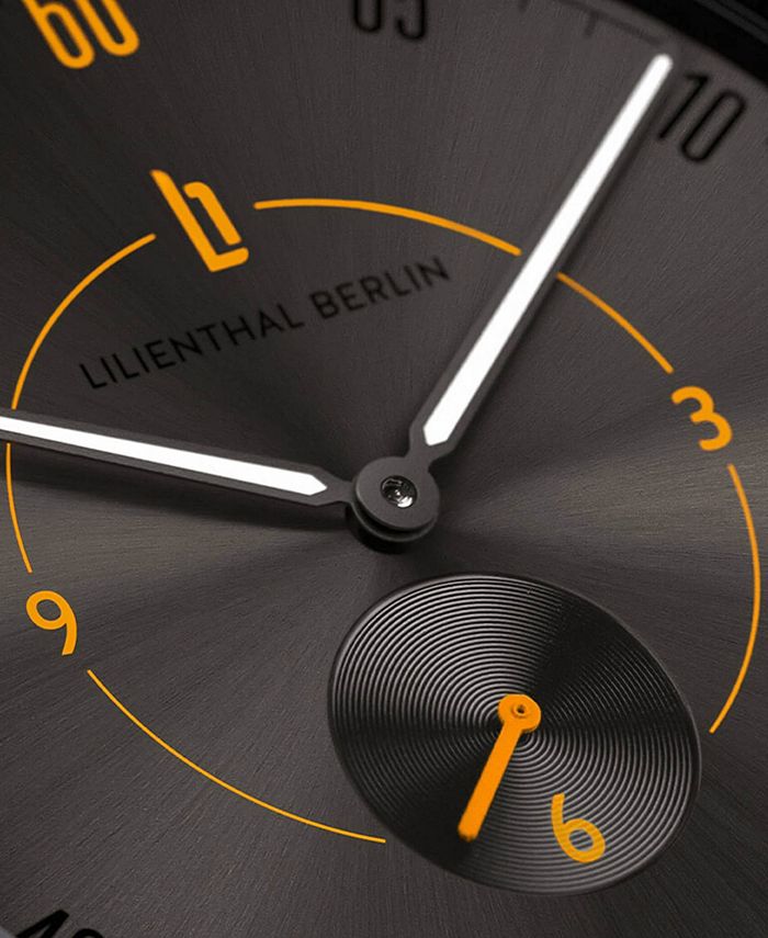 Lilienthal Berlin Men's Lilienthal 1 Fire Black Stainless Steel Mesh