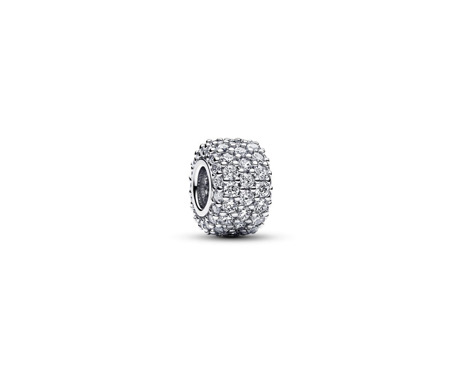Cubic Zirconia Pave Triple-Row Charm