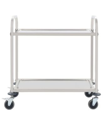 2-Tier Kitchen Trolley 37.4"x17.7"x32.9" Stainless Steel