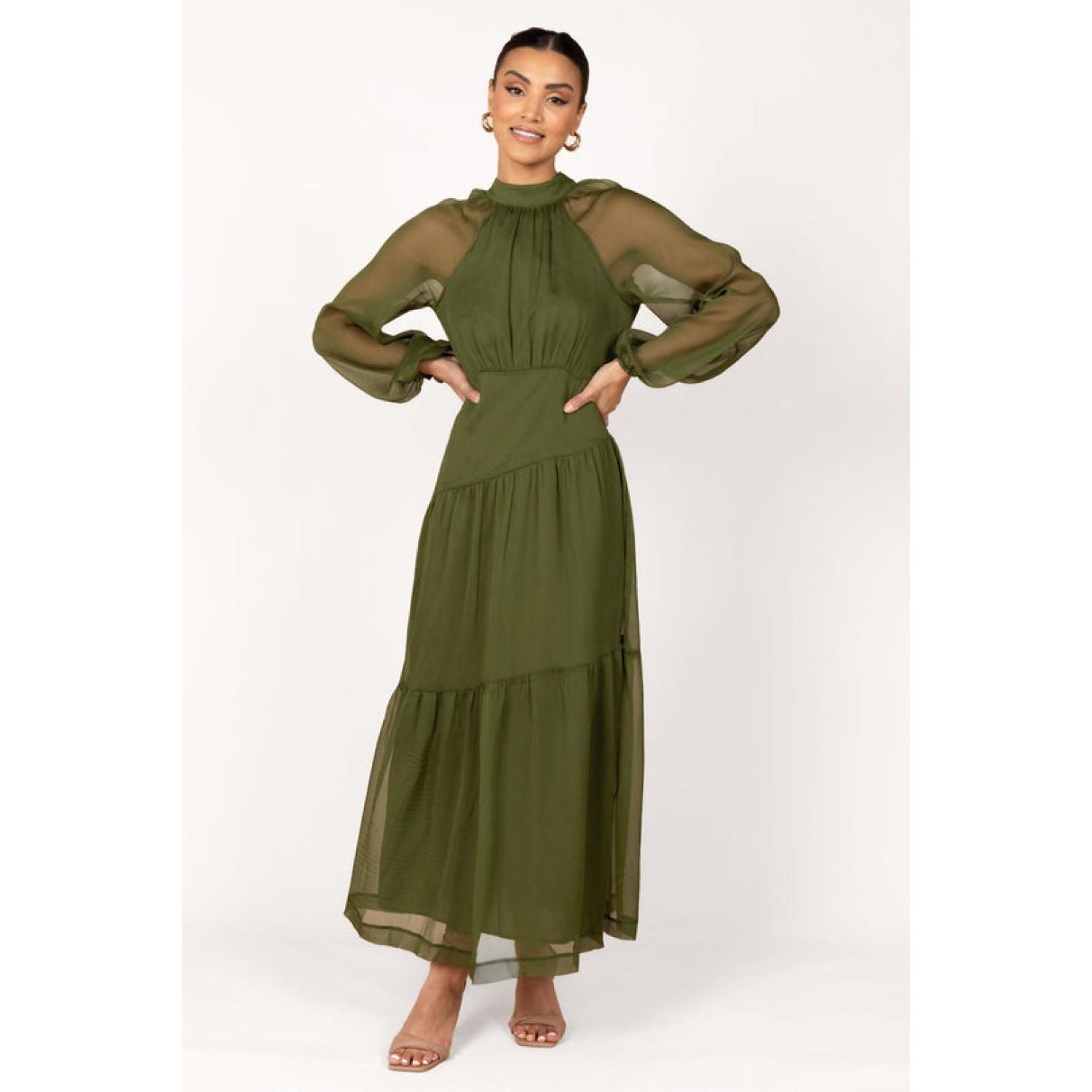 Women's Julip Sheer Long Sleeve Maxi Dress