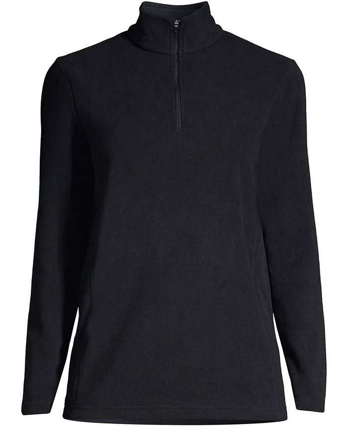 Lands' End Women's Tall Fleece Quarter Zip Pullover Jacket Macy's