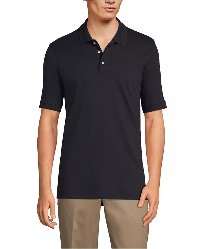 Men's School Uniform Short Sleeve Interlock Polo Shirt
