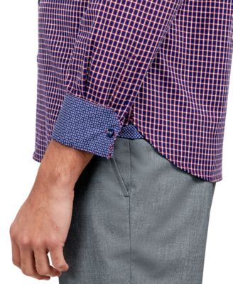 Micelsons of London Men's Regular-Fit Twill Check Dress Shirt