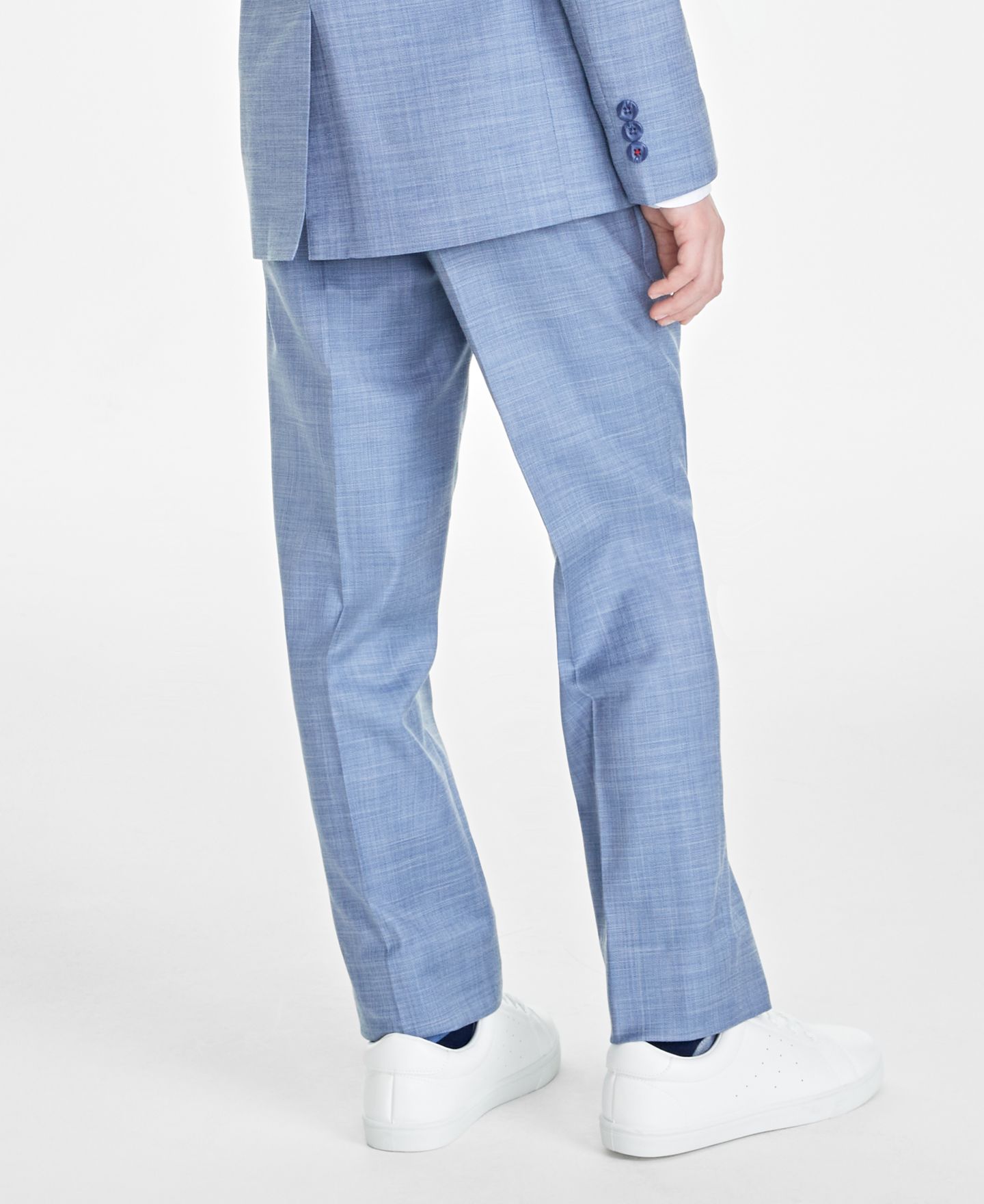 Брюки Tommy Hilfiger Stretch Sharkskin Machine Washable Suit Pants для мальчиков, цвет: Синий — фото 2