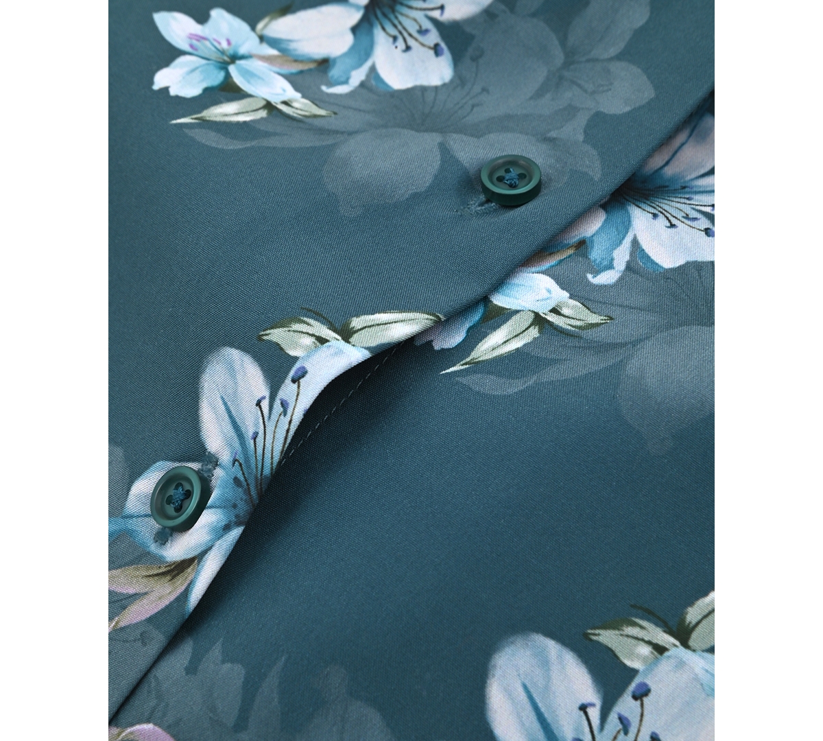 Tayion Collection Men's Slim-Fit Mini-Floral Dress Shirt