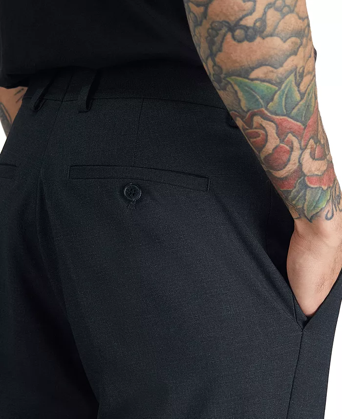 Men's Slim-Fit Stretch Premium Textured Weave Dress Pants - thumbnail 10