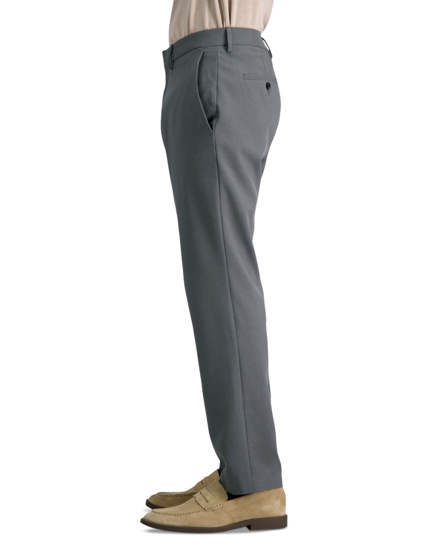 Мужские брюки Kenneth Cole Reaction Modern-Fit Micro-Check Dress Pants, цвет: Средний серый — фото 3