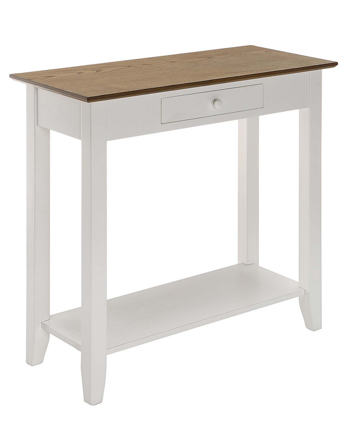 Convenience Concepts 31.5" Wood American Heritage 1 Drawer Hall Table In Driftwood,white