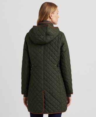 Lauren Ralph Lauren Women's Hooded Quilted Coat - Macy's