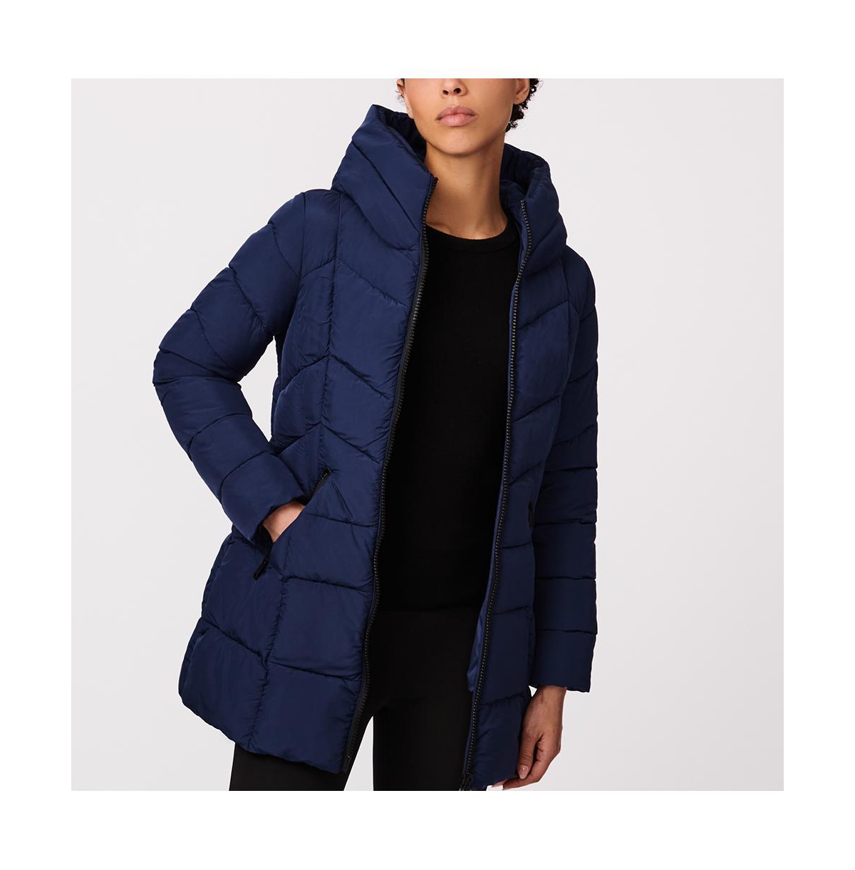 Women's Mid-Length Puffer Jacket - Nightshado
