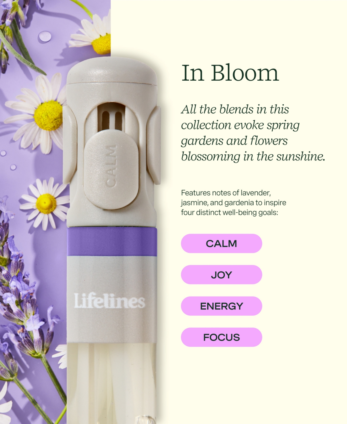 Lifelines Pen Diffuser With 4 Scent Cartridge In Bloom In Purple