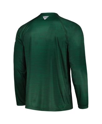 Men's Green Michigan State Spartans PFG Terminal Tackle Omni-Shade Raglan Long Sleeve T-shirt