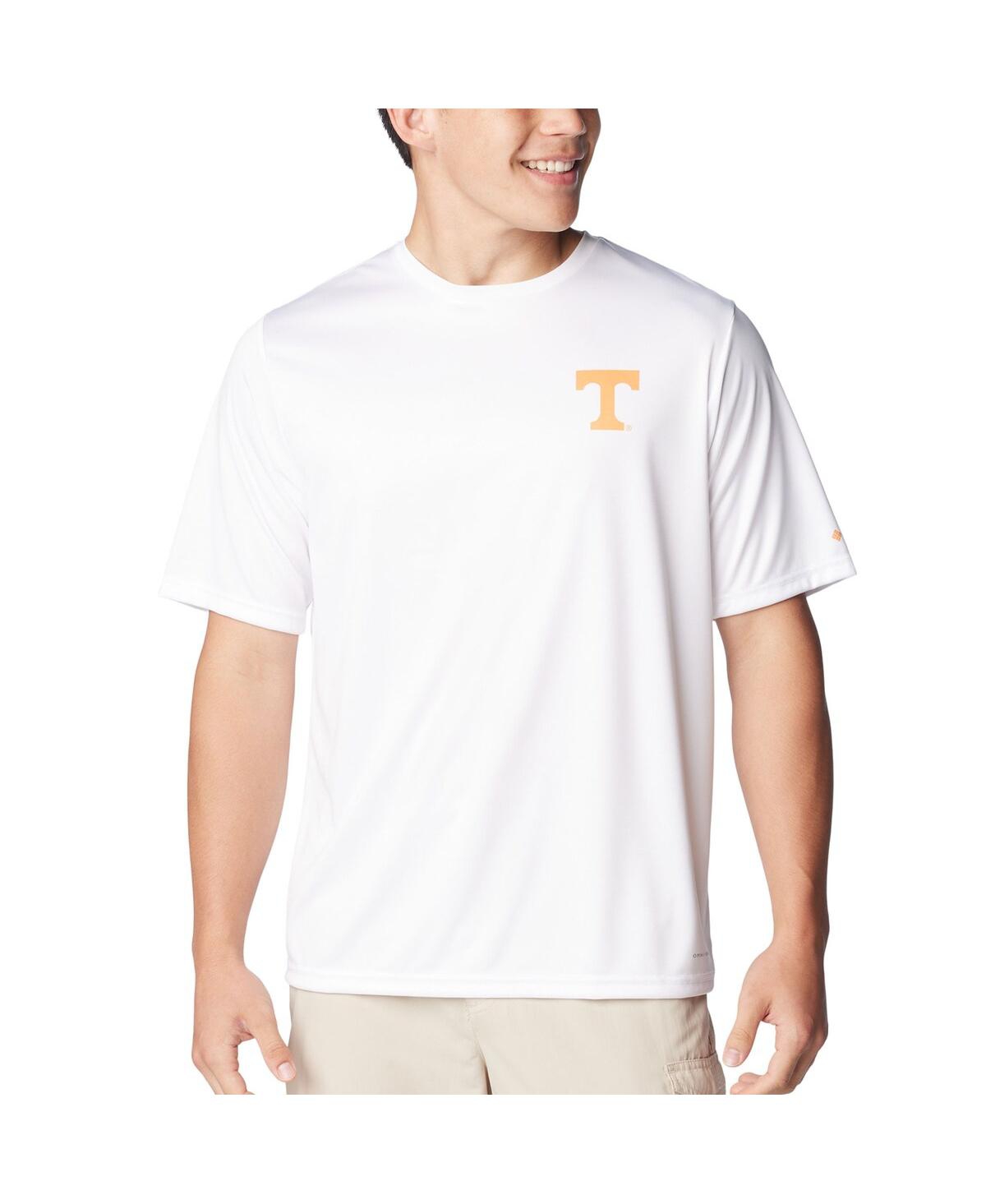 Columbia Men's  White Tennessee Volunteers Terminal Tackle State Omni-shade T-shirt