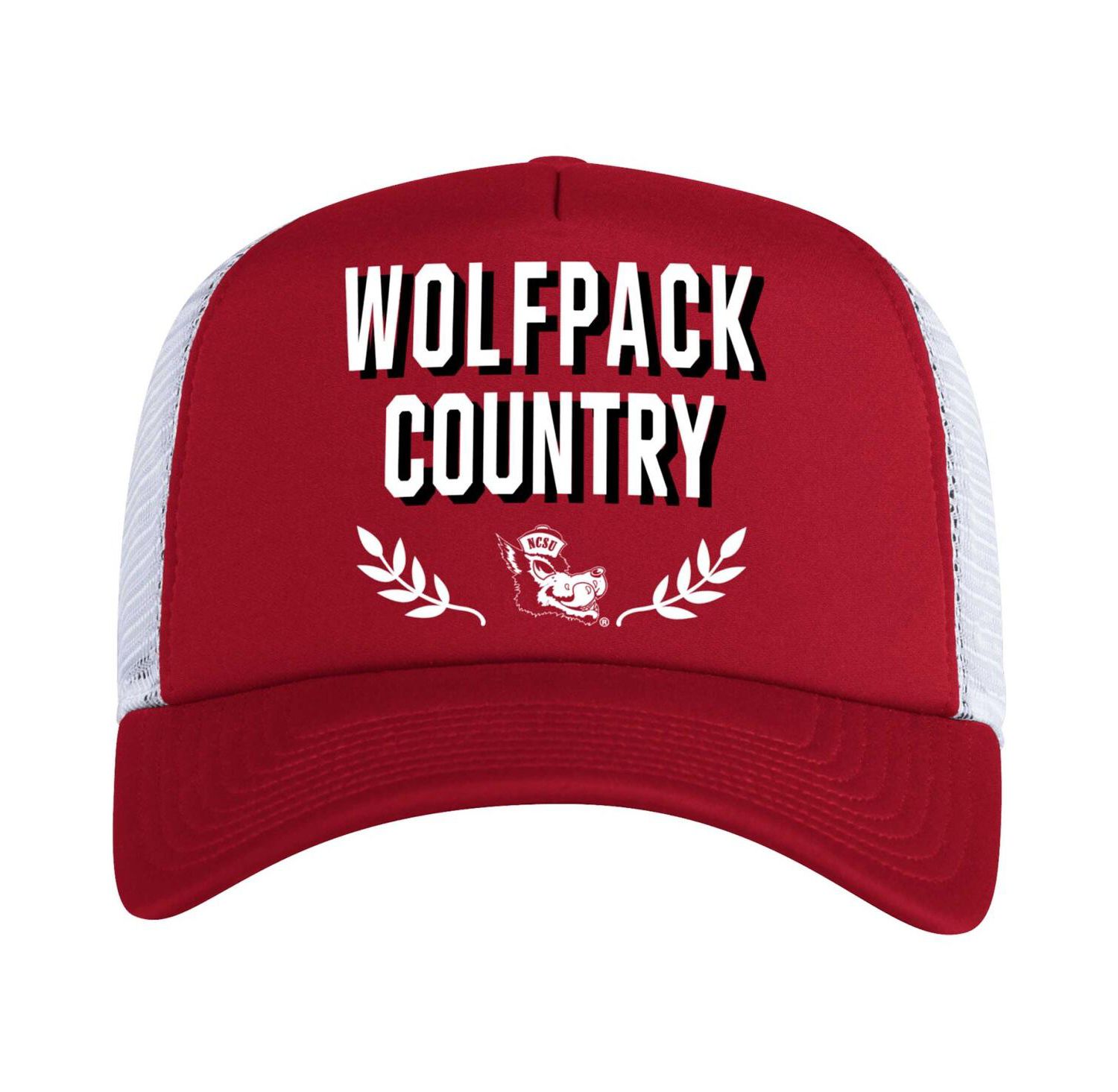 Men's Red NC State Wolfpack Phrase Foam Front Trucker Adjustable Hat