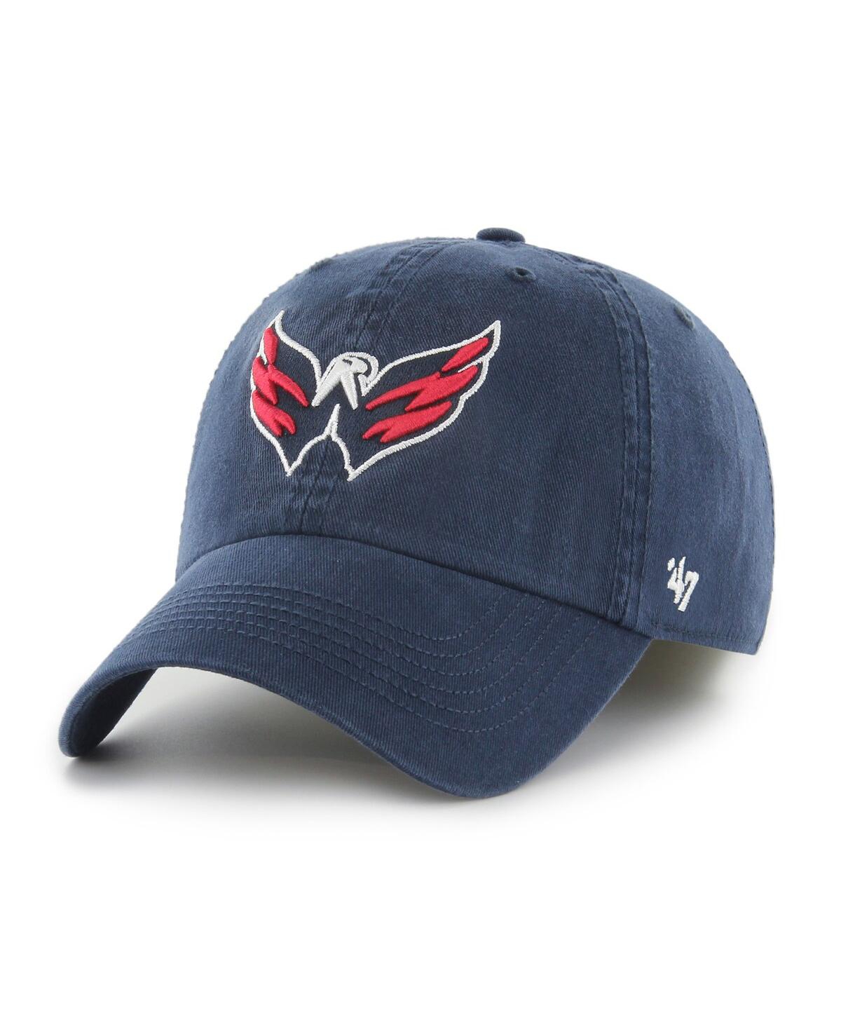 47 Brand Men's ' Navy Washington Capitals Classic Franchise Fitted Hat