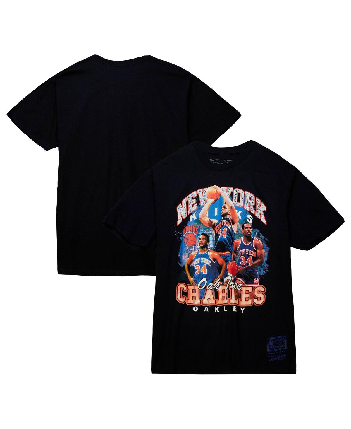 Mitchell & Ness Men's  Charles Oakley Black New York Knicks Hardwood Classics Bling Concert Player T-