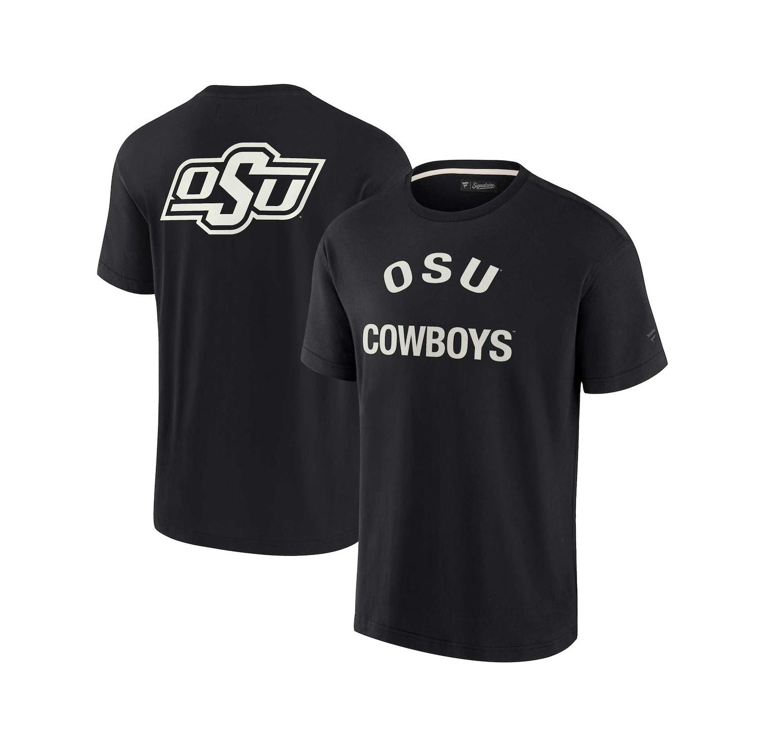 Men's and Women's Black Oklahoma State Cowboys Super Soft Short Sleeve T-shirt