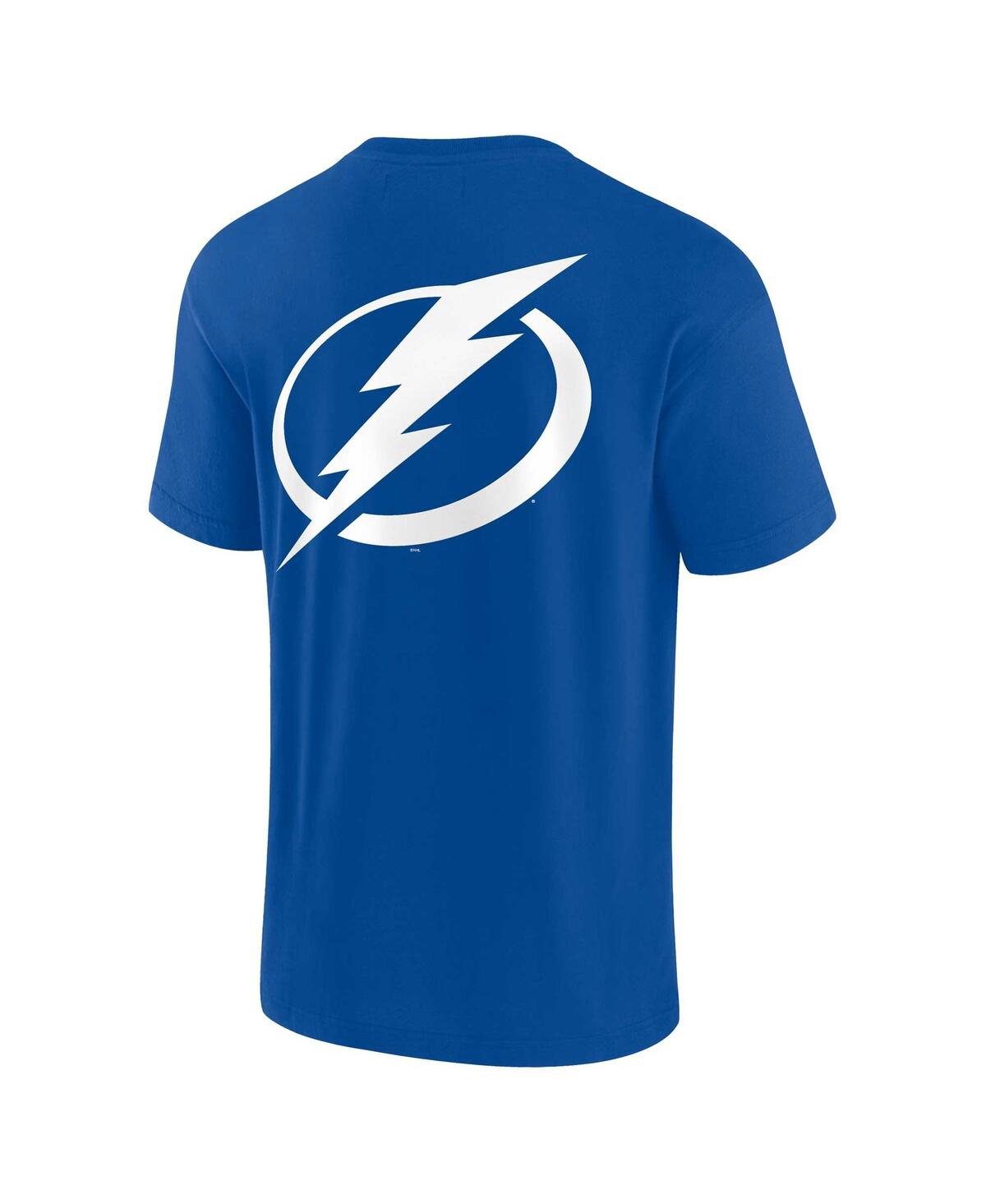 Shop Fanatics Signature Men's And Women's  Blue Tampa Bay Lightning Super Soft Short Sleeve T-shirt