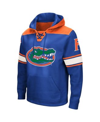Men's Royal Florida Gators Big and Tall Hockey Lace-Up Pullover Hoodie