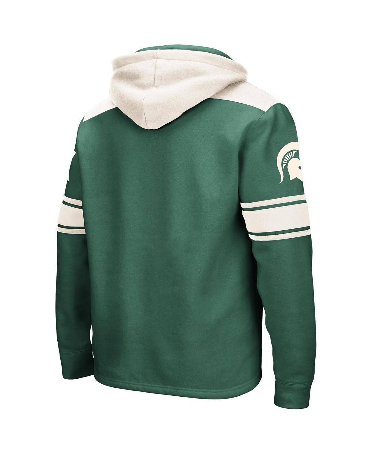 Shop Colosseum Men's  Green Michigan State Spartans Big And Tall Hockey Lace-up Pullover Hoodie