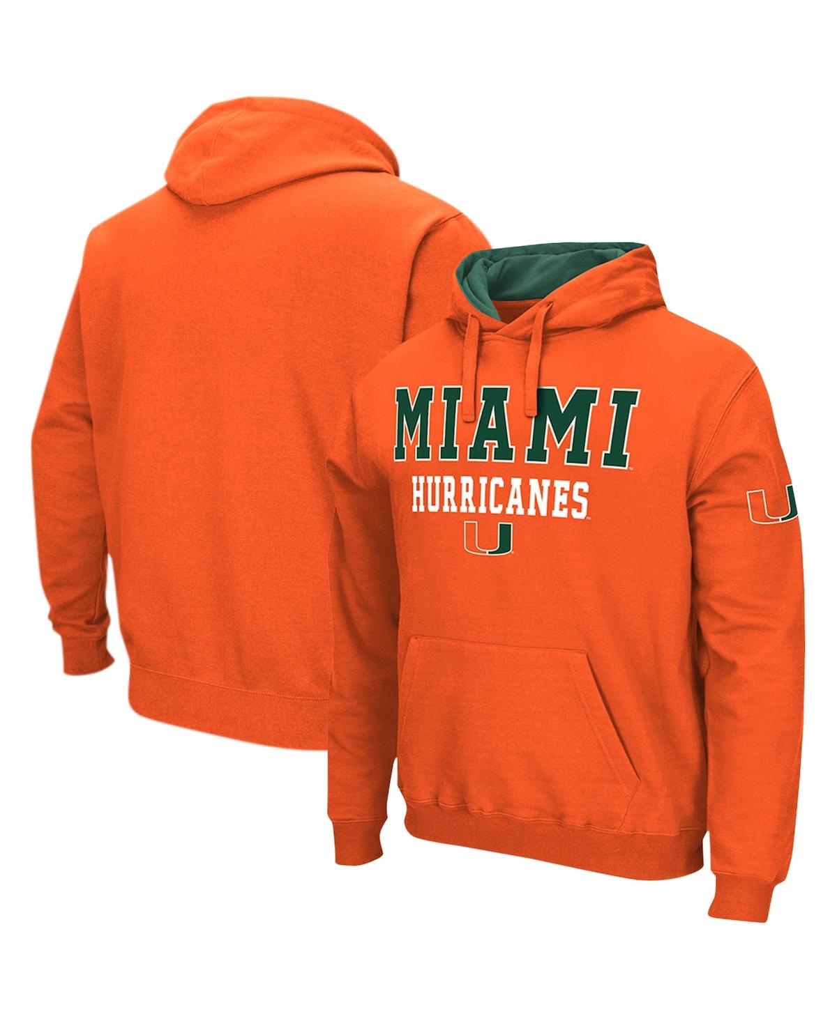 Colosseum Men's  Orange Miami Hurricanes Sunrise Pullover Hoodie In Orange
